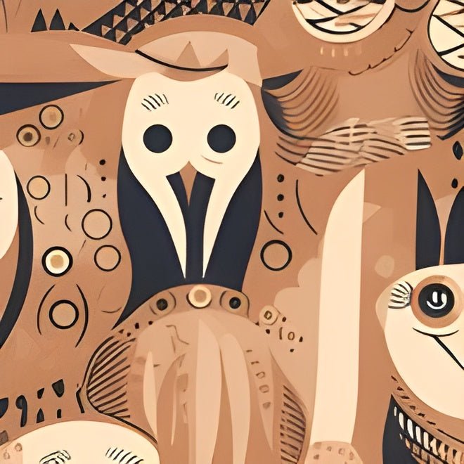 Abstract Owl Harmony: Collection - Pattern Symphony