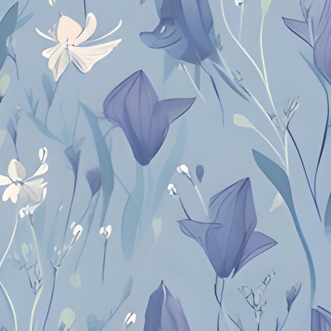Enchanting Bluebell Harmony Collection - Pattern Symphony