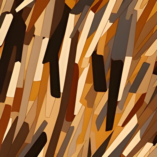 Fragmented Forest: Autumn's Abstract Palette Collection - Pattern Symphony