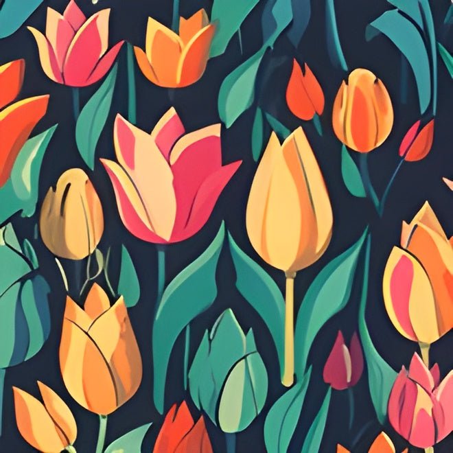 Tulip Medley Collection: Vibrant and Colourful - Pattern Symphony