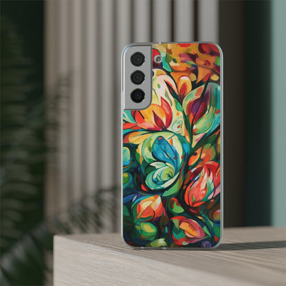 Spring Flourish Phone Case - Artistic Floral Elegance - Spring Collection - Flexi Cases Phone Case Pattern Symphony Samsung Galaxy S22 Plus with gift packaging  