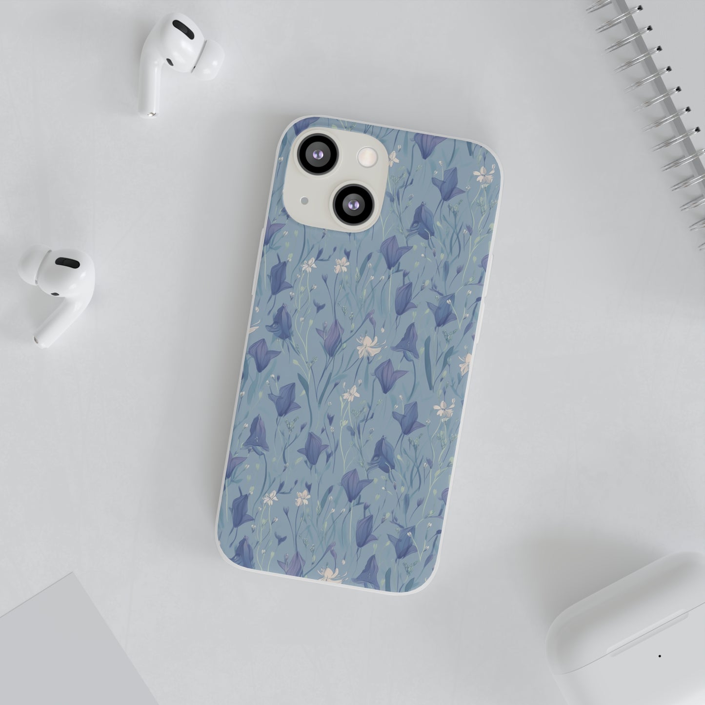 Enchanting Bluebell Harmony Phone Case - Captivating Floral Design - Spring Collection - Flexi Cases Phone Case Pattern Symphony iPhone 13 Mini  