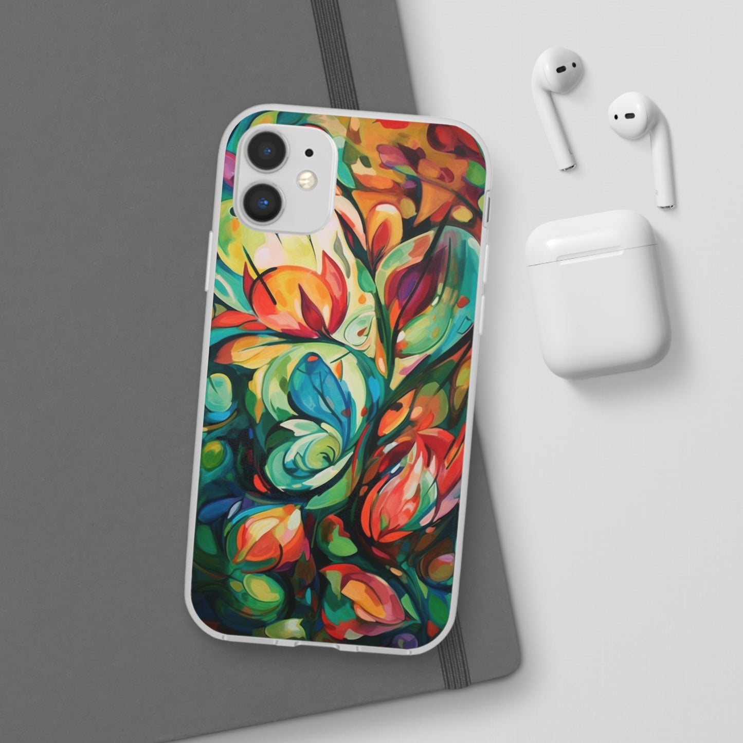 Spring Flourish Phone Case - Artistic Floral Elegance - Spring Collection - Flexi Cases Phone Case Pattern Symphony iPhone 11 with gift packaging  