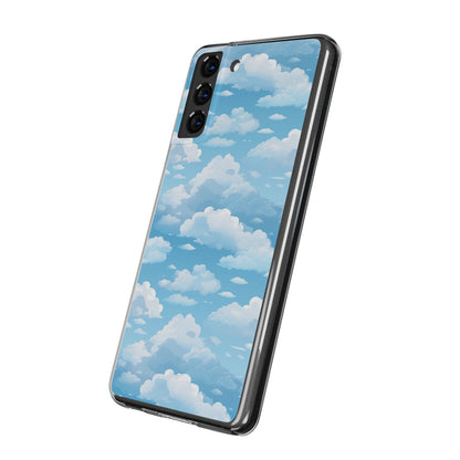 Boundless Azure Horizon - Calm Sky Design Soft Phone Case for IPhone, Samsung, and Google Pixel Phone Case Pattern Symphony Samsung Galaxy S21 Plus Transparent 
