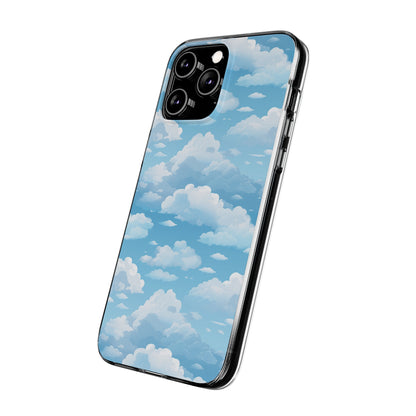 Boundless Azure Horizon - Calm Sky Design Soft Phone Case for IPhone, Samsung, and Google Pixel Phone Case Pattern Symphony iPhone 14 Pro Max Transparent 