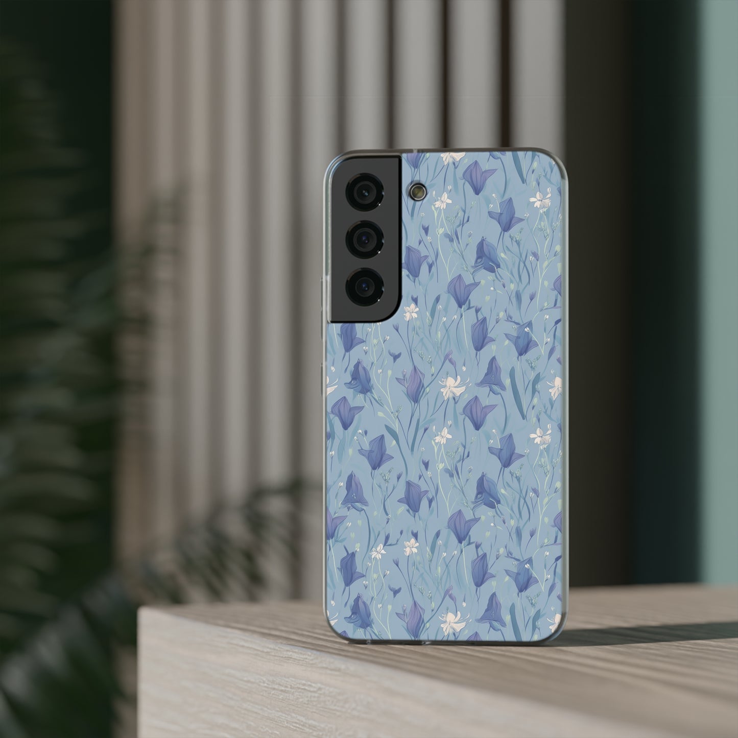 Enchanting Bluebell Harmony Phone Case - Captivating Floral Design - Spring Collection - Flexi Cases Phone Case Pattern Symphony Samsung Galaxy S22 with gift packaging  