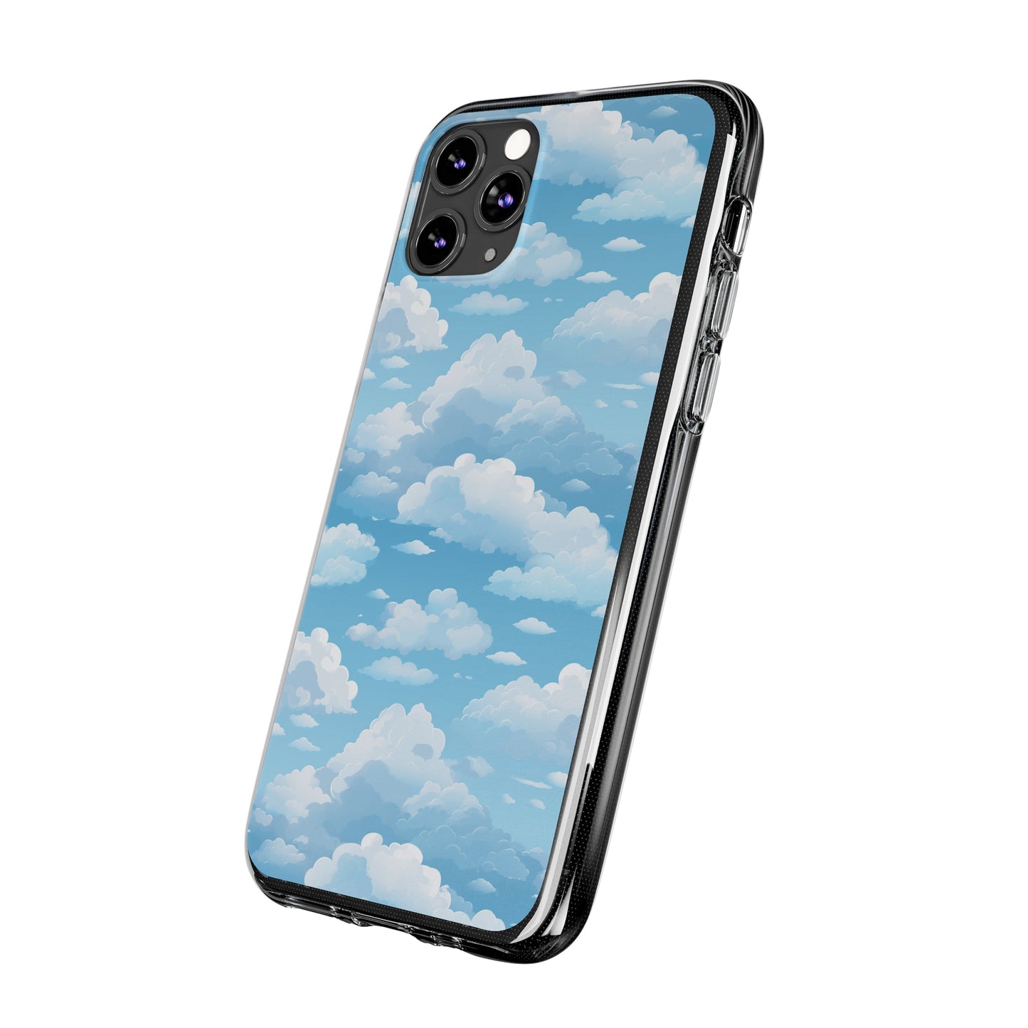 Boundless Azure Horizon - Calm Sky Design Soft Phone Case for IPhone, Samsung, and Google Pixel Phone Case Pattern Symphony iPhone 11 Pro Transparent 