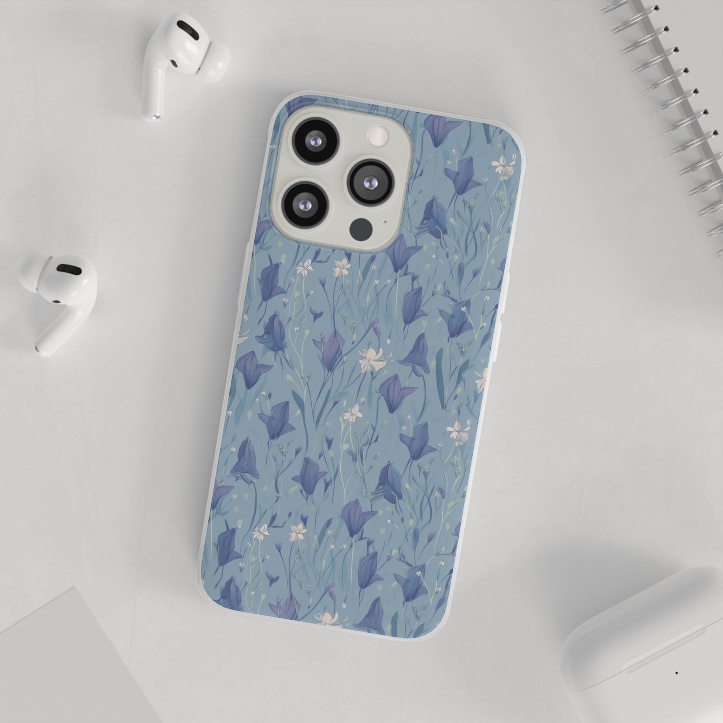 Enchanting Bluebell Harmony Phone Case - Captivating Floral Design - Spring Collection - Flexi Cases Phone Case Pattern Symphony iPhone 13 Pro  