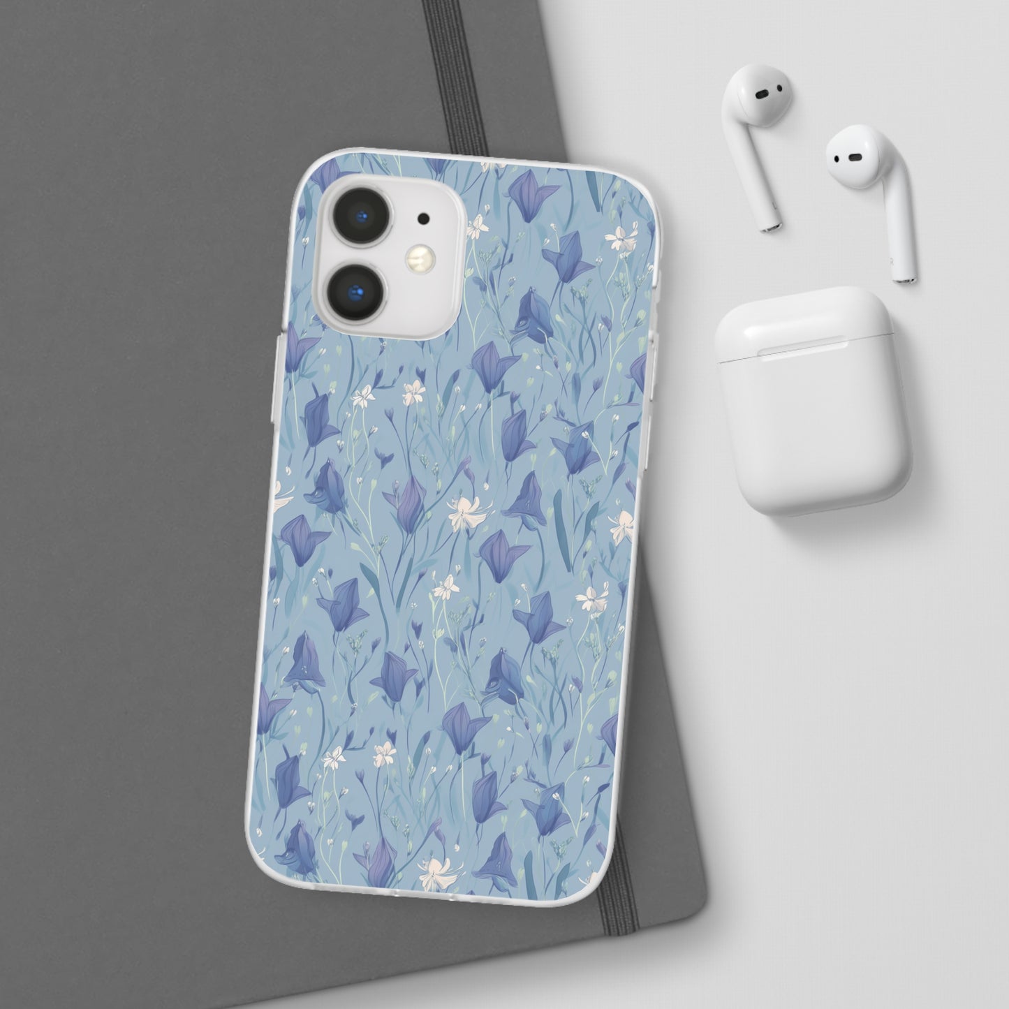 Enchanting Bluebell Harmony Phone Case - Captivating Floral Design - Spring Collection - Flexi Cases Phone Case Pattern Symphony iPhone 12  