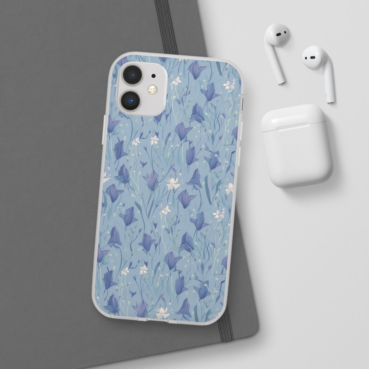 Enchanting Bluebell Harmony Phone Case - Captivating Floral Design - Spring Collection - Flexi Cases Phone Case Pattern Symphony iPhone 11 with gift packaging  
