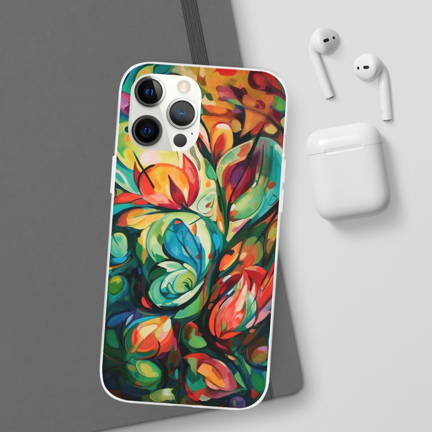 Spring Flourish Phone Case - Artistic Floral Elegance - Spring Collection - Flexi Cases Phone Case Pattern Symphony iPhone 12 Pro Max with gift packaging  