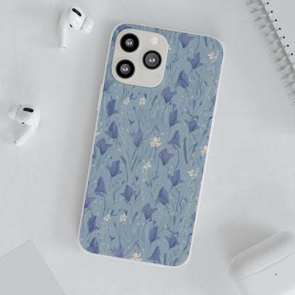 Enchanting Bluebell Harmony Phone Case - Captivating Floral Design - Spring Collection - Flexi Cases Phone Case Pattern Symphony iPhone 13 Pro Max with gift packaging  