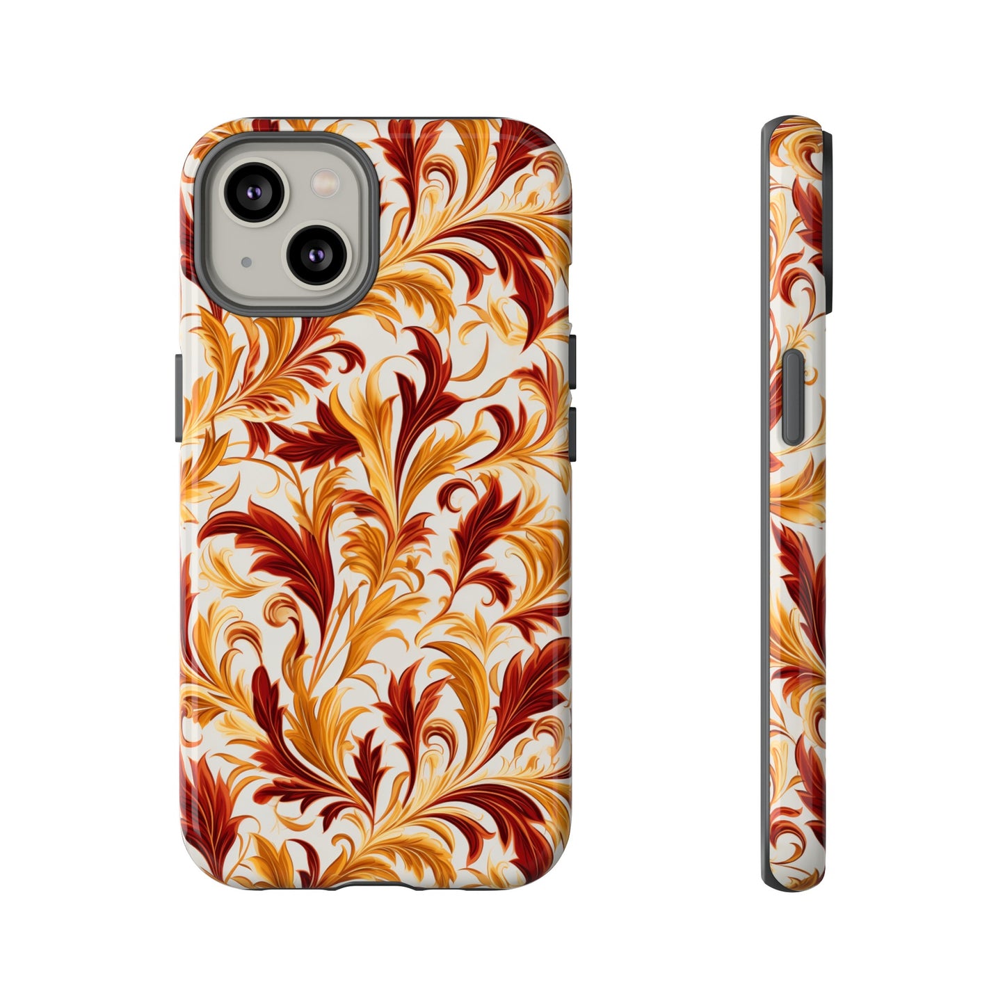 Swirling Autumn: Vortexes of Fall Foliage in Gold and Bronze - Tough Phone Case