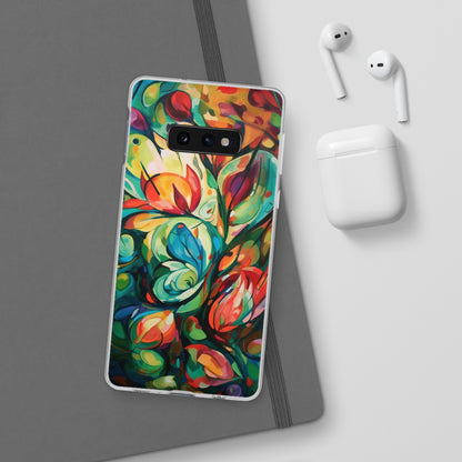 Spring Flourish Phone Case - Artistic Floral Elegance - Spring Collection - Flexi Cases Phone Case Pattern Symphony Samsung Galaxy S10E with gift packaging  