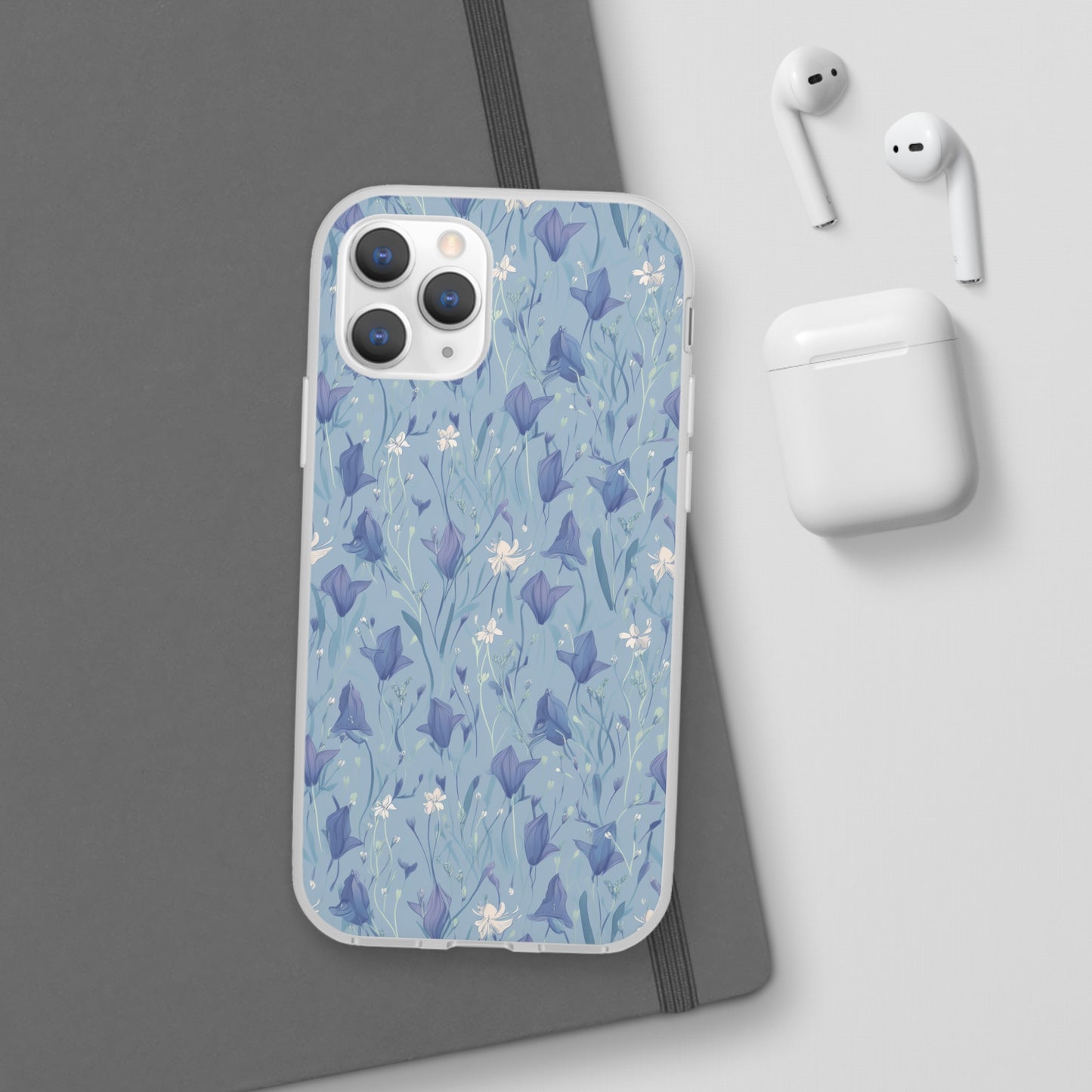 Enchanting Bluebell Harmony Phone Case - Captivating Floral Design - Spring Collection - Flexi Cases Phone Case Pattern Symphony iPhone 11 Pro with gift packaging  