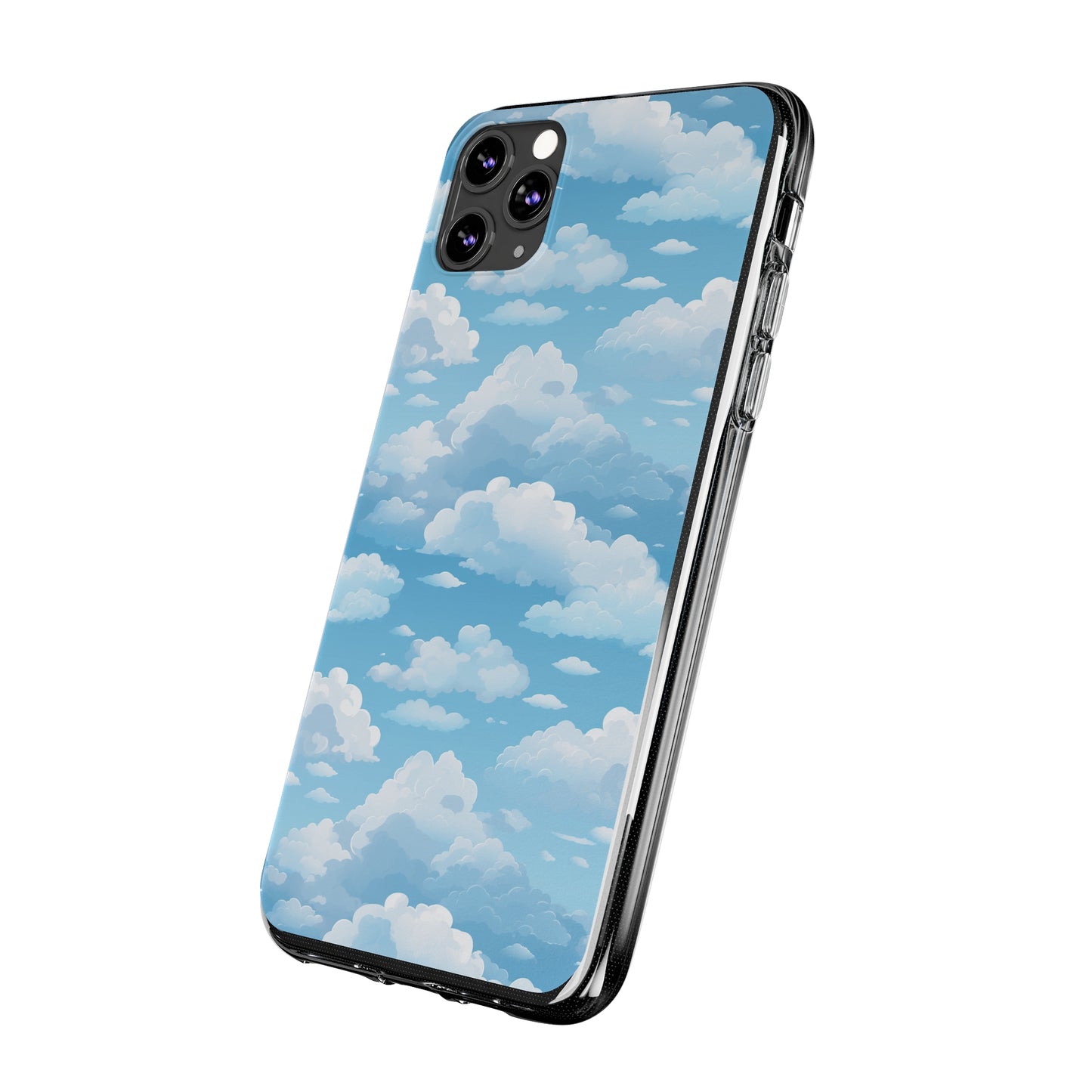 Boundless Azure Horizon - Calm Sky Design Soft Phone Case for IPhone, Samsung, and Google Pixel Phone Case Pattern Symphony iPhone 11 Pro Max Transparent 