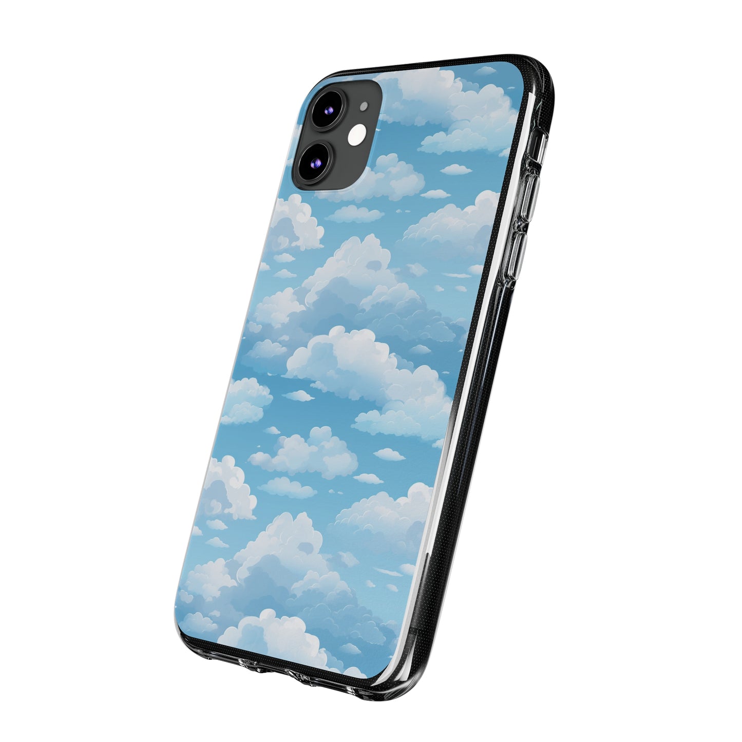 Boundless Azure Horizon - Calm Sky Design Soft Phone Case for IPhone, Samsung, and Google Pixel Phone Case Pattern Symphony iPhone 11 Transparent 