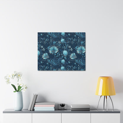 Metallic Blue Scilla - Shimmering Spring Wall Art Canvas