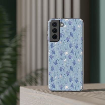 Enchanting Bluebell Harmony Phone Case - Captivating Floral Design - Spring Collection - Flexi Cases Phone Case Pattern Symphony Samsung Galaxy S21 with gift packaging  