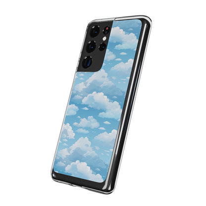 Boundless Azure Horizon - Calm Sky Design Soft Phone Case for IPhone, Samsung, and Google Pixel Phone Case Pattern Symphony Samsung Galaxy S21 Ultra Transparent 