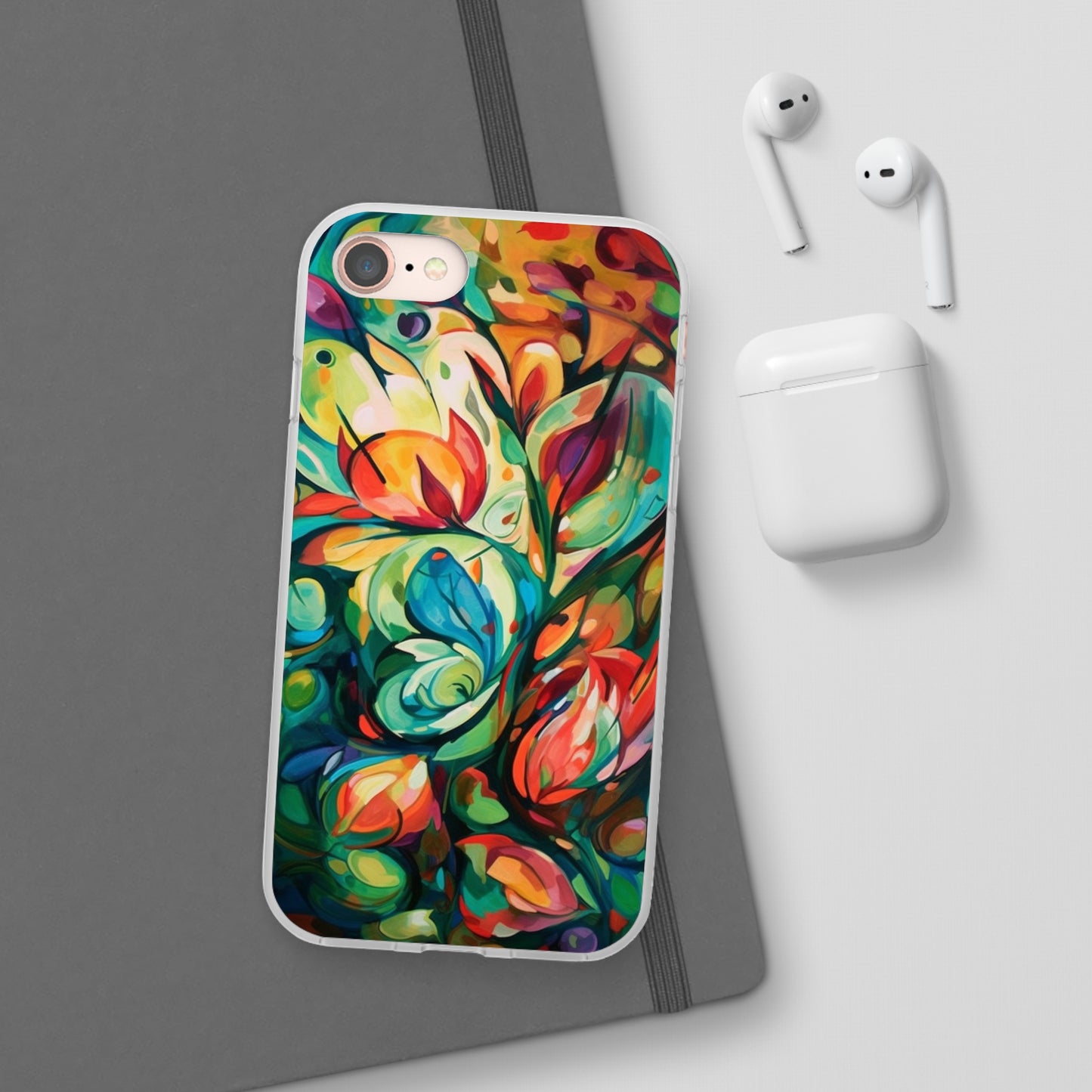 Spring Flourish Phone Case - Artistic Floral Elegance - Spring Collection - Flexi Cases Phone Case Pattern Symphony iPhone 8  