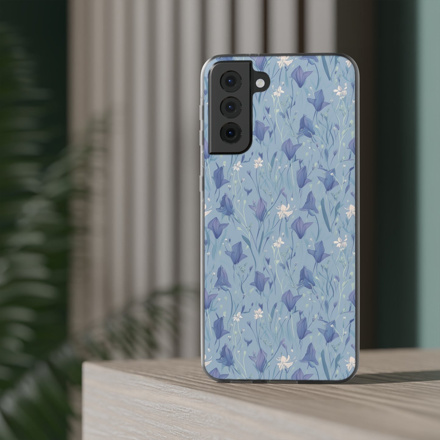 Enchanting Bluebell Harmony Phone Case - Captivating Floral Design - Spring Collection - Flexi Cases Phone Case Pattern Symphony Samsung Galaxy S21 Plus with gift packaging  