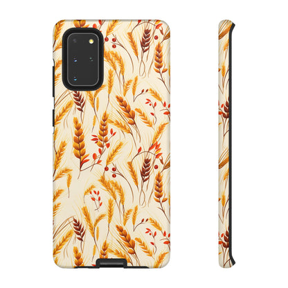 Golden Harvest: An Autumn Collage of Wheat and Berries - Tough Phone Case