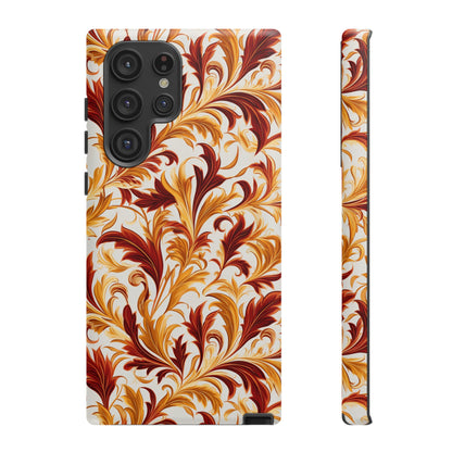 Swirling Autumn: Vortexes of Fall Foliage in Gold and Bronze - Tough Phone Case