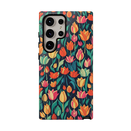 Tulip Medley Tough Phone Case - Vibrant Spring Floral Design