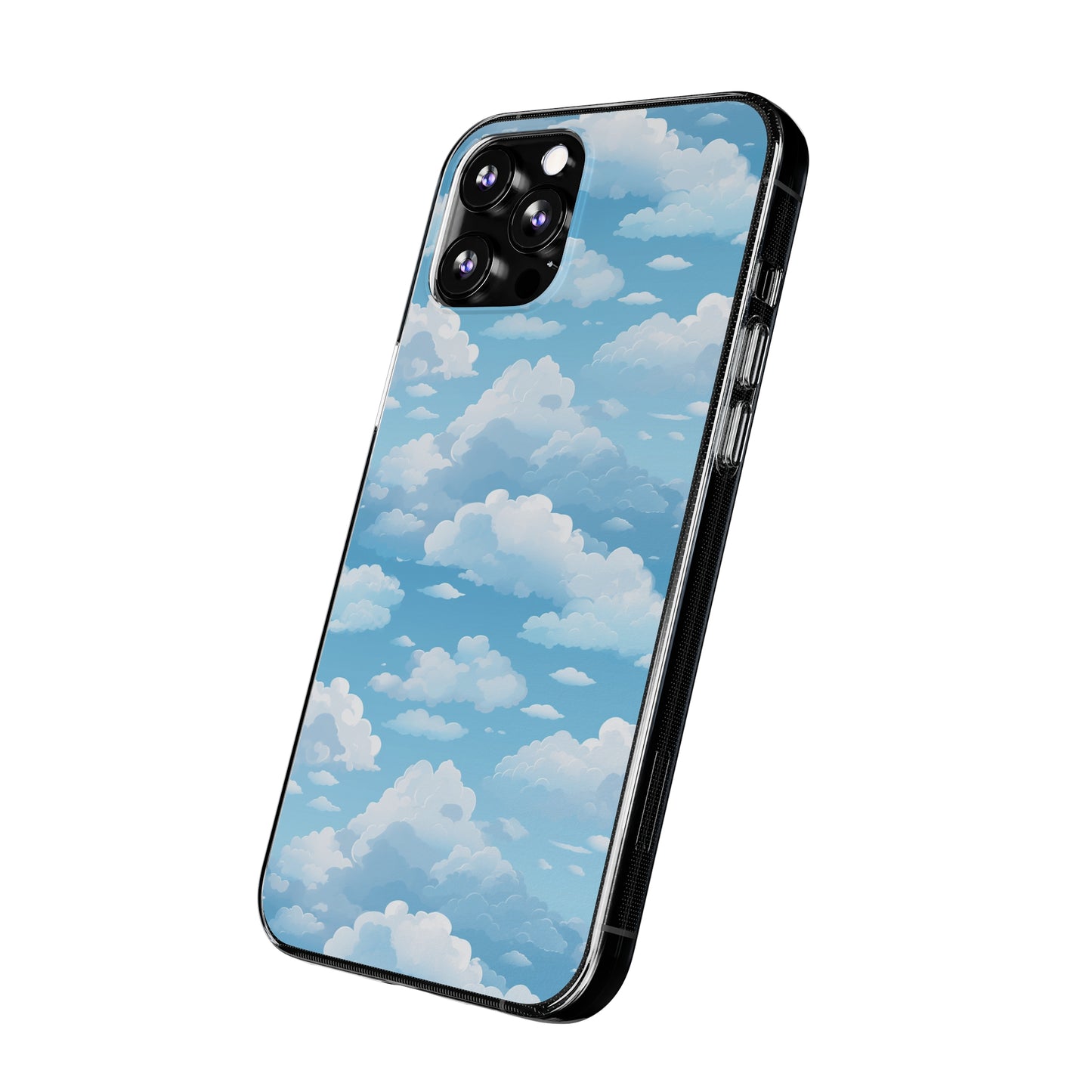 Boundless Azure Horizon - Calm Sky Design Soft Phone Case for IPhone, Samsung, and Google Pixel Phone Case Pattern Symphony iPhone 12 Pro Max Transparent 