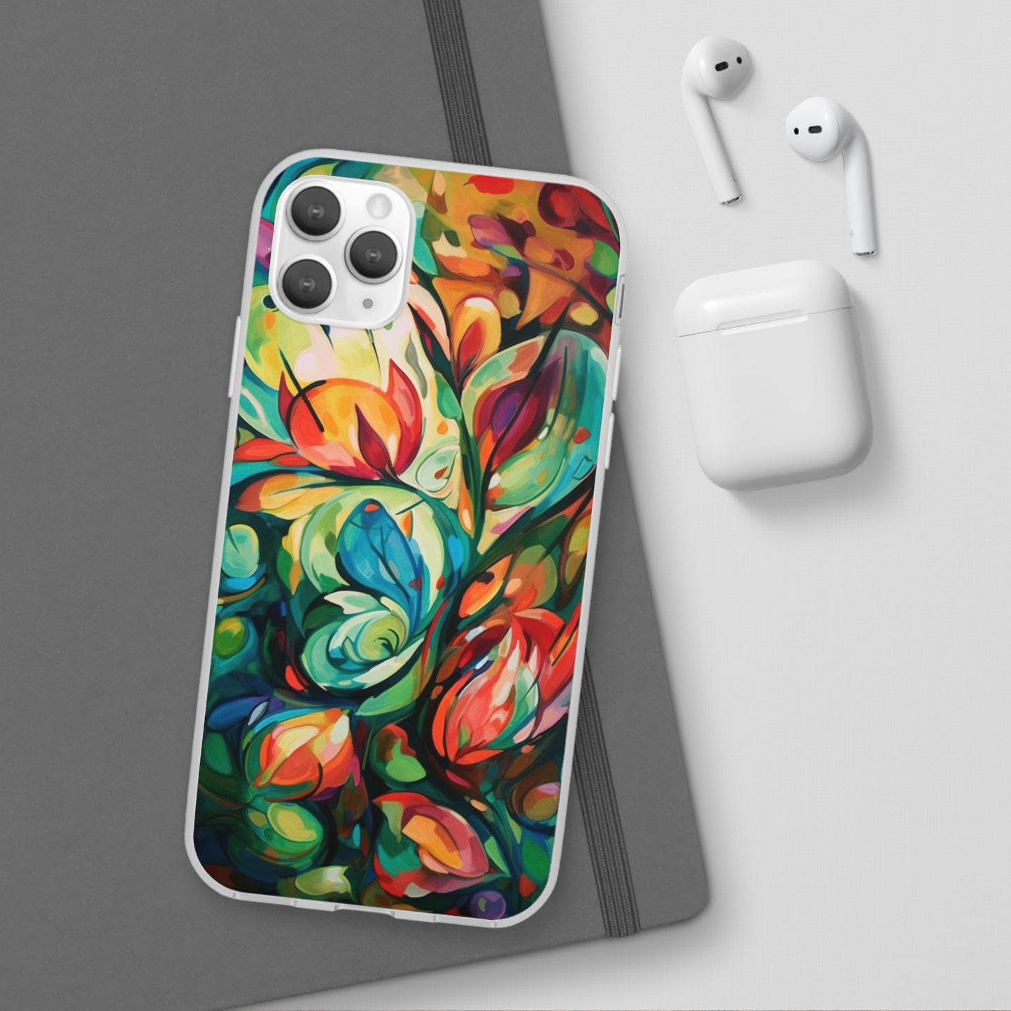 Spring Flourish Phone Case - Artistic Floral Elegance - Spring Collection - Flexi Cases Phone Case Pattern Symphony iPhone 11 Pro Max with gift packaging  
