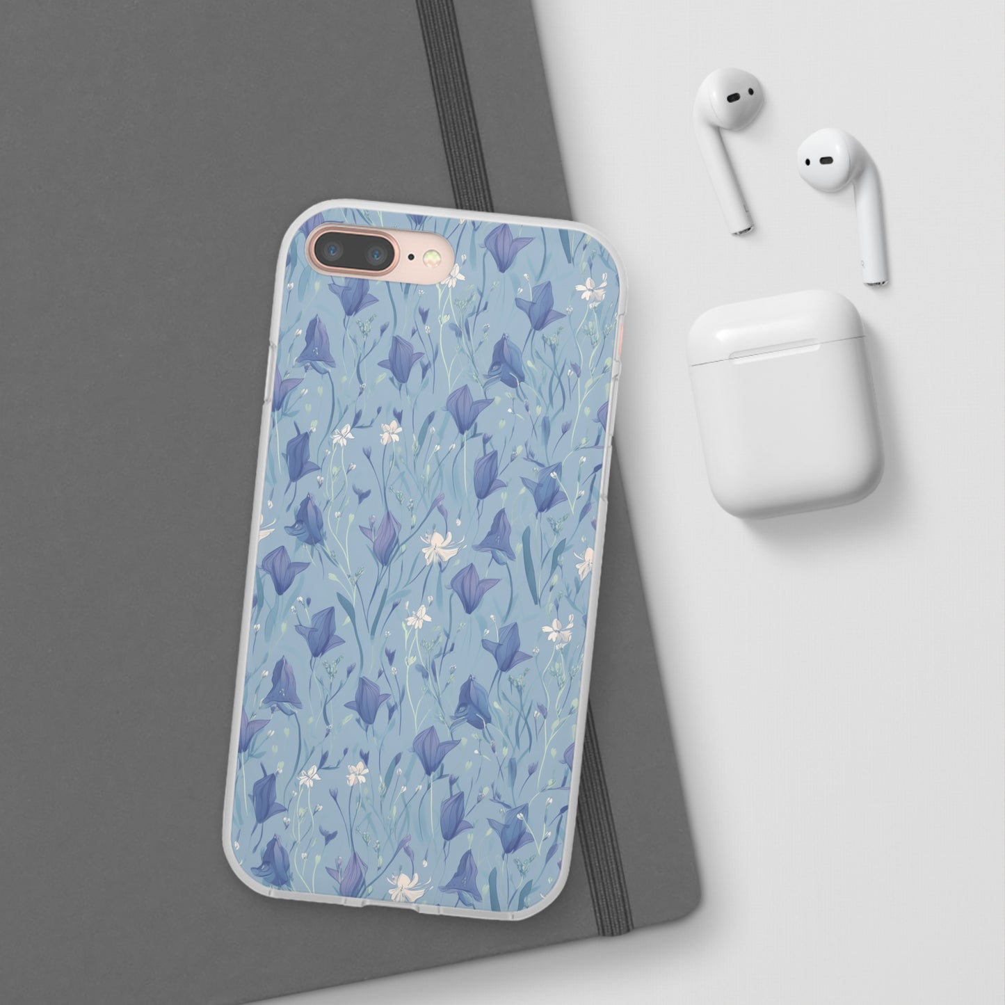 Enchanting Bluebell Harmony Phone Case - Captivating Floral Design - Spring Collection - Flexi Cases Phone Case Pattern Symphony iPhone 8 Plus with gift packaging  