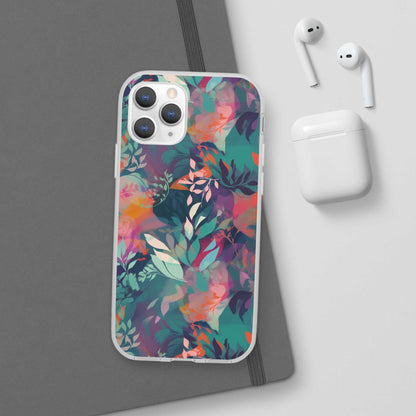 Botanical Bliss - Stylized Abstract Flower Design Flexible Phone Case Phone Case Pattern Symphony iPhone 11 Pro  