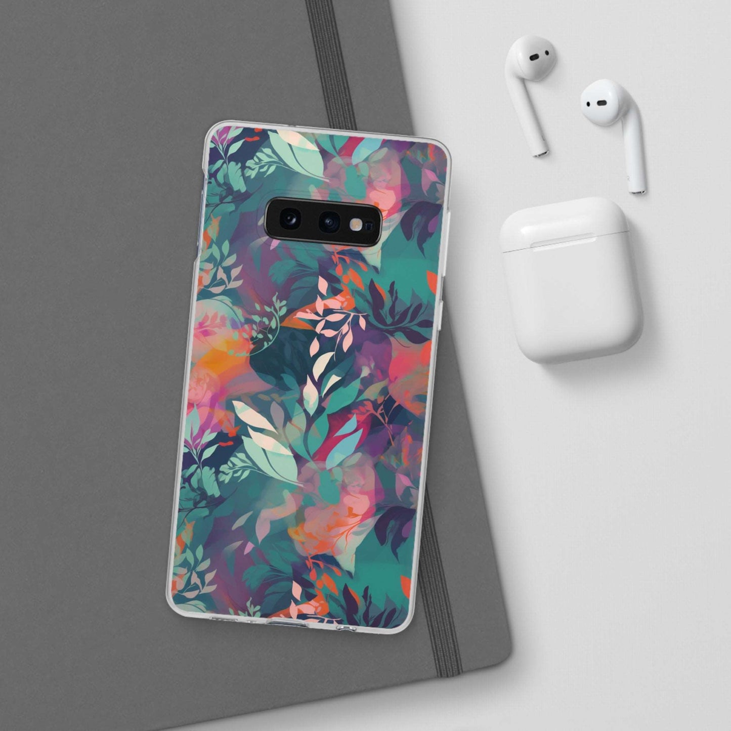 Botanical Bliss - Stylized Abstract Flower Design Flexible Phone Case Phone Case Pattern Symphony Samsung Galaxy S10E with gift packaging  