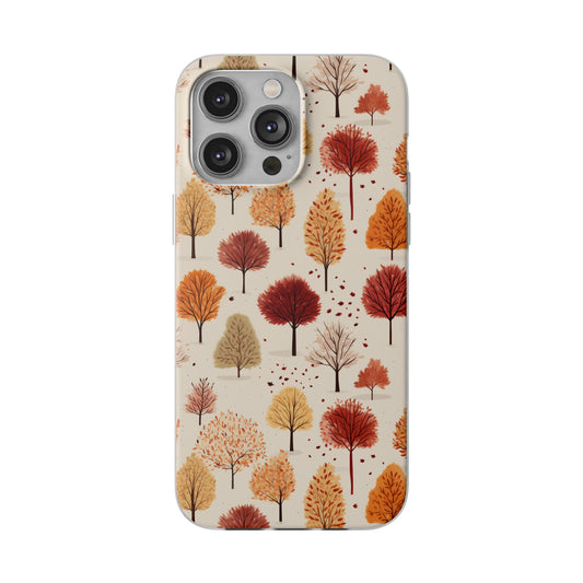Gradient Grove: Autumn's Diverse Palette - Flexible Phone Case