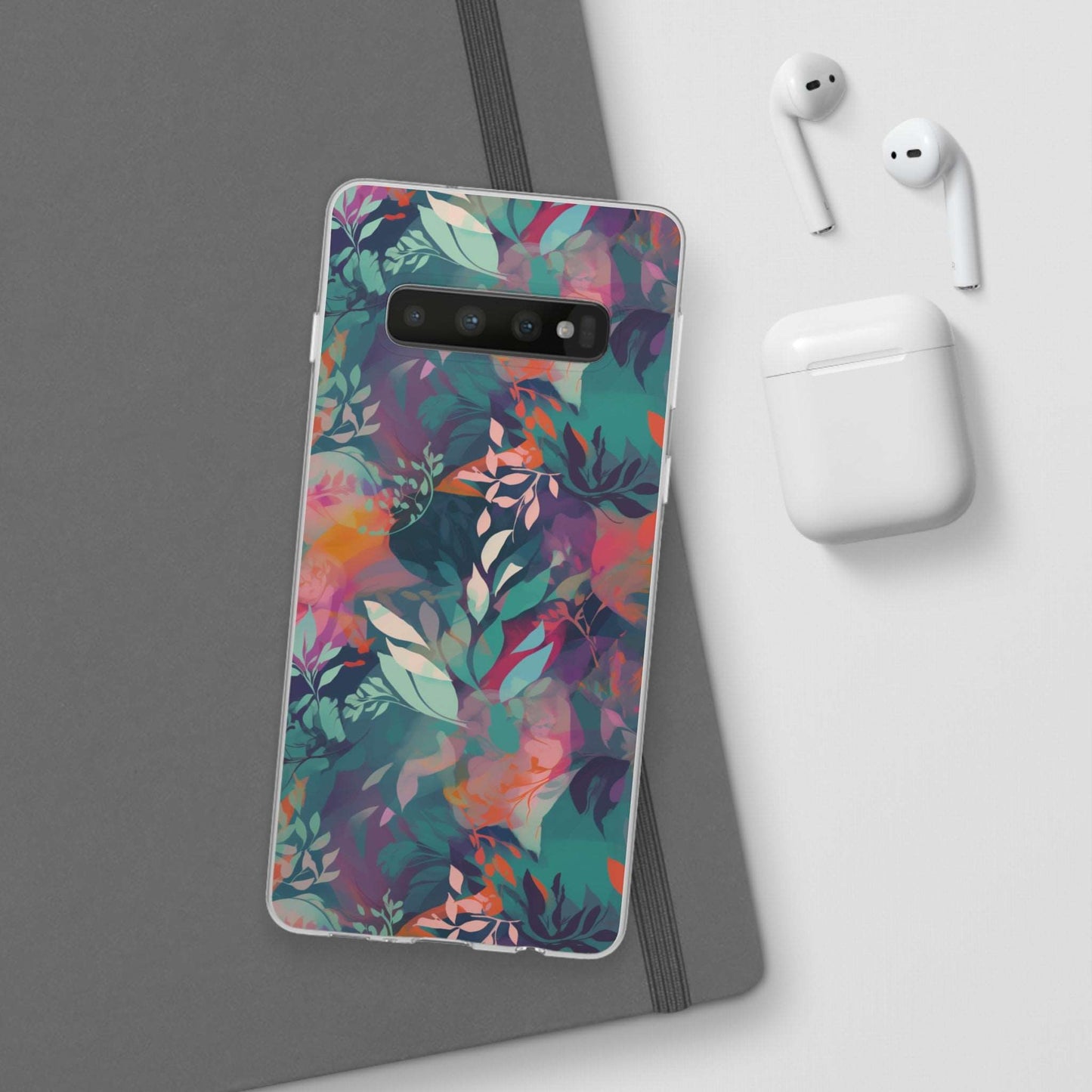 Botanical Bliss - Stylized Abstract Flower Design Flexible Phone Case Phone Case Pattern Symphony Samsung Galaxy S10 with gift packaging  
