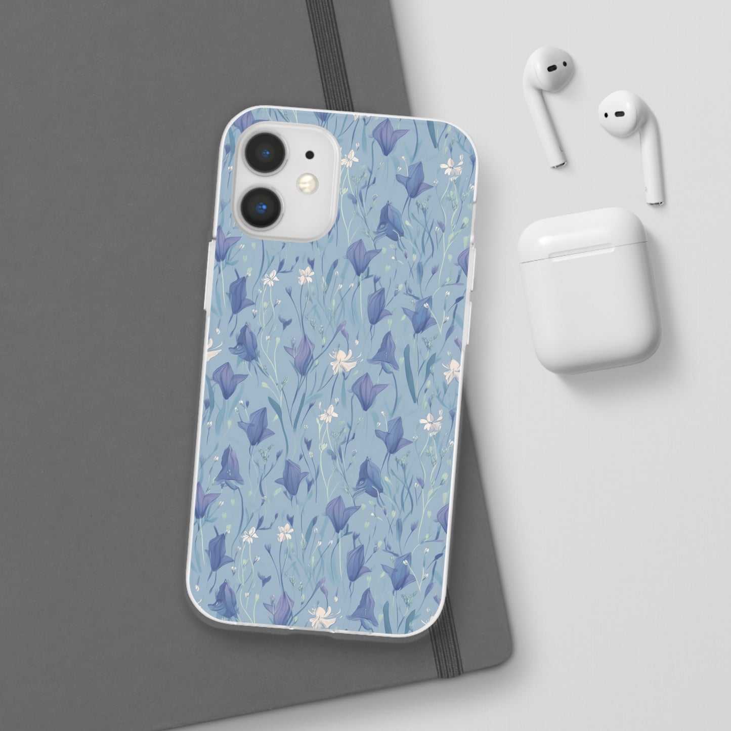 Enchanting Bluebell Harmony Phone Case - Captivating Floral Design - Spring Collection - Flexi Cases Phone Case Pattern Symphony iPhone 12 Mini with gift packaging  
