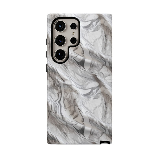 Elegant Marble Wave Phone Case - Artistic Curved Texture Print - Tough Cases