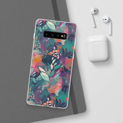 Botanical Bliss - Stylized Abstract Flower Design Flexible Phone Case Phone Case Pattern Symphony Samsung Galaxy S10 Plus with gift packaging  