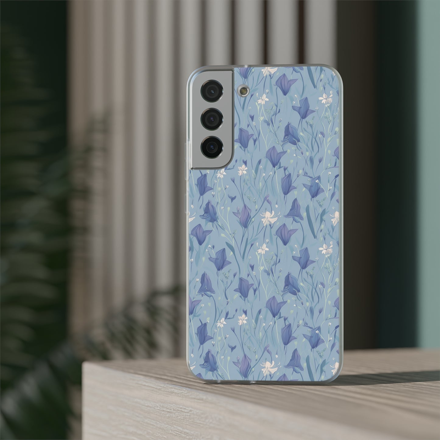 Enchanting Bluebell Harmony Phone Case - Captivating Floral Design - Spring Collection - Flexi Cases Phone Case Pattern Symphony Samsung Galaxy S22 Plus with gift packaging  