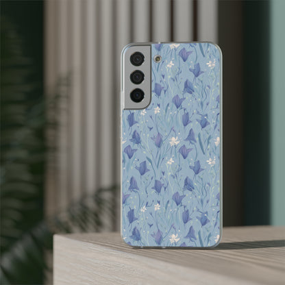 Enchanting Bluebell Harmony Phone Case - Captivating Floral Design - Spring Collection - Flexi Cases Phone Case Pattern Symphony Samsung Galaxy S22 Plus with gift packaging  