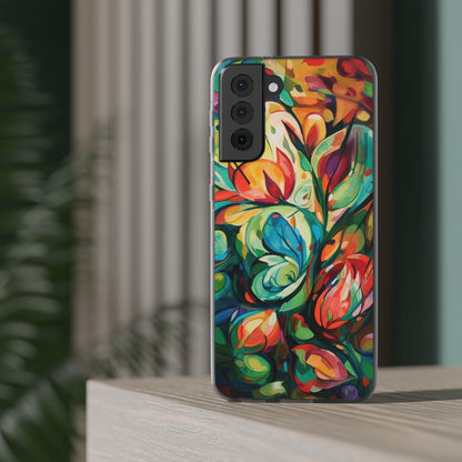 Spring Flourish Phone Case - Artistic Floral Elegance - Spring Collection - Flexi Cases Phone Case Pattern Symphony Samsung Galaxy S21 Plus with gift packaging  