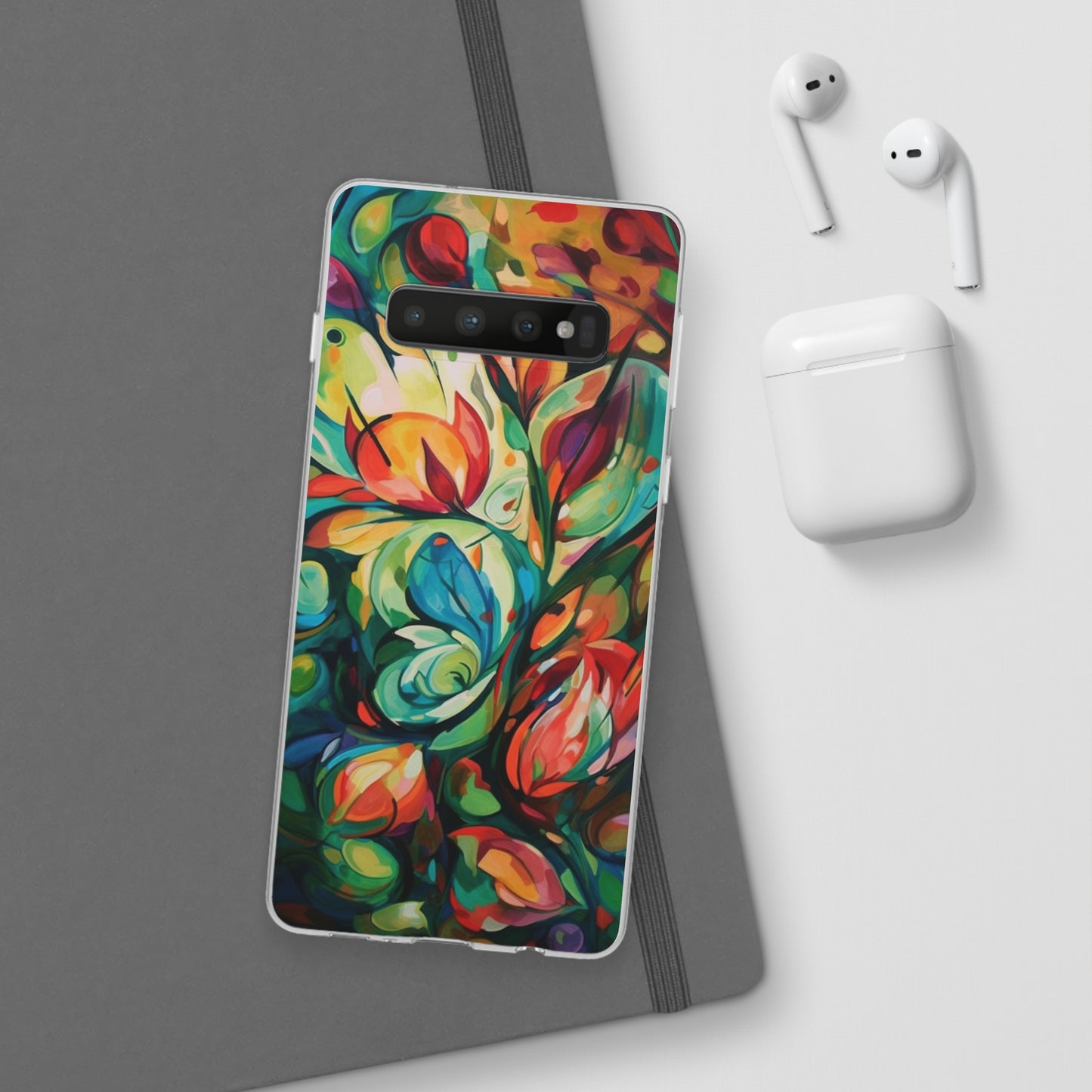 Spring Flourish Phone Case - Artistic Floral Elegance - Spring Collection - Flexi Cases Phone Case Pattern Symphony Samsung Galaxy S10 with gift packaging  