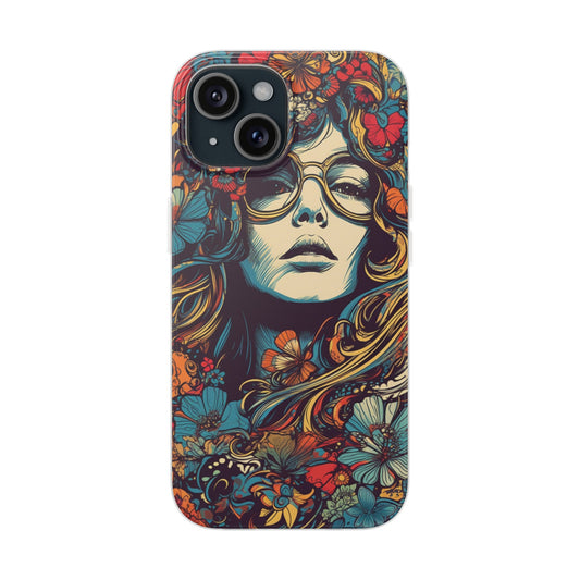 70s-Inspired Hippy Chic Phone Case - Embrace the Vibrant Spirit - Flexi Cases