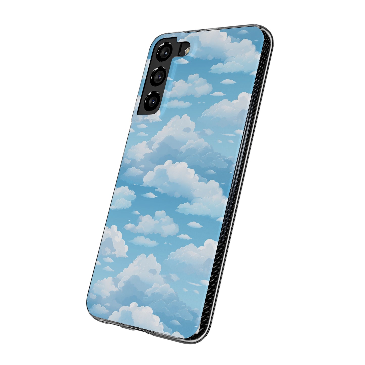 Boundless Azure Horizon - Calm Sky Design Soft Phone Case for IPhone, Samsung, and Google Pixel Phone Case Pattern Symphony Samsung Galaxy S22 Plus Transparent 