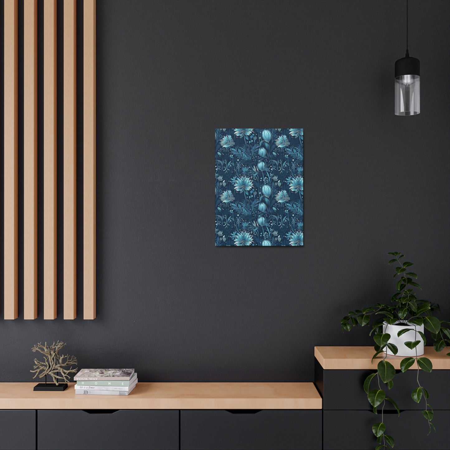Metallic Blue Scilla - Shimmering Spring Wall Art Canvas