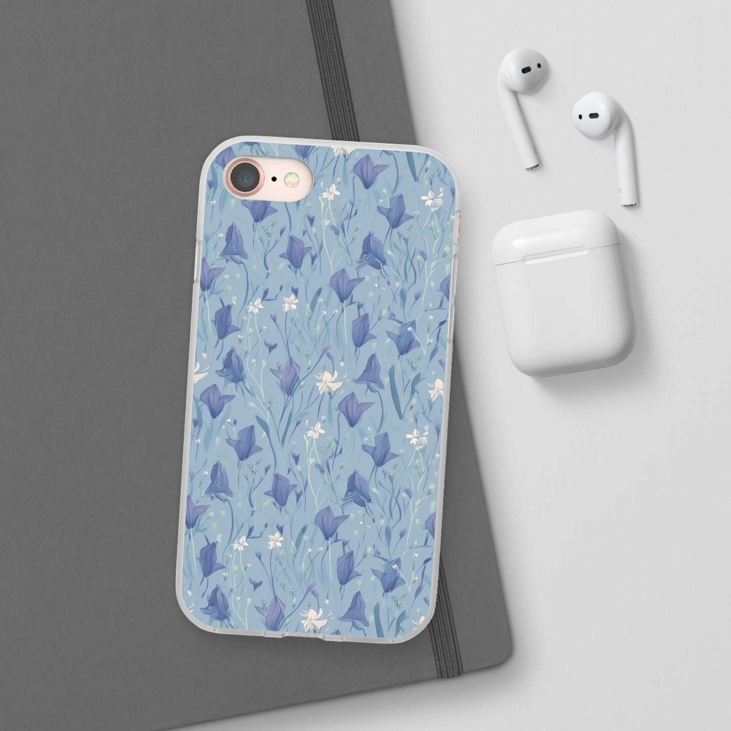 Enchanting Bluebell Harmony Phone Case - Captivating Floral Design - Spring Collection - Flexi Cases Phone Case Pattern Symphony iPhone 8  