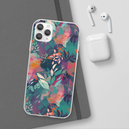 Botanical Bliss - Stylized Abstract Flower Design Flexible Phone Case Phone Case Pattern Symphony iPhone 11 Pro Max  