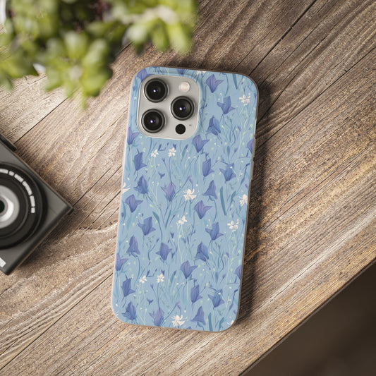 Enchanting Bluebell Harmony Phone Case - Captivating Floral Design - Spring Collection - Flexi Cases Phone Case Pattern Symphony iPhone 14 Pro Max  