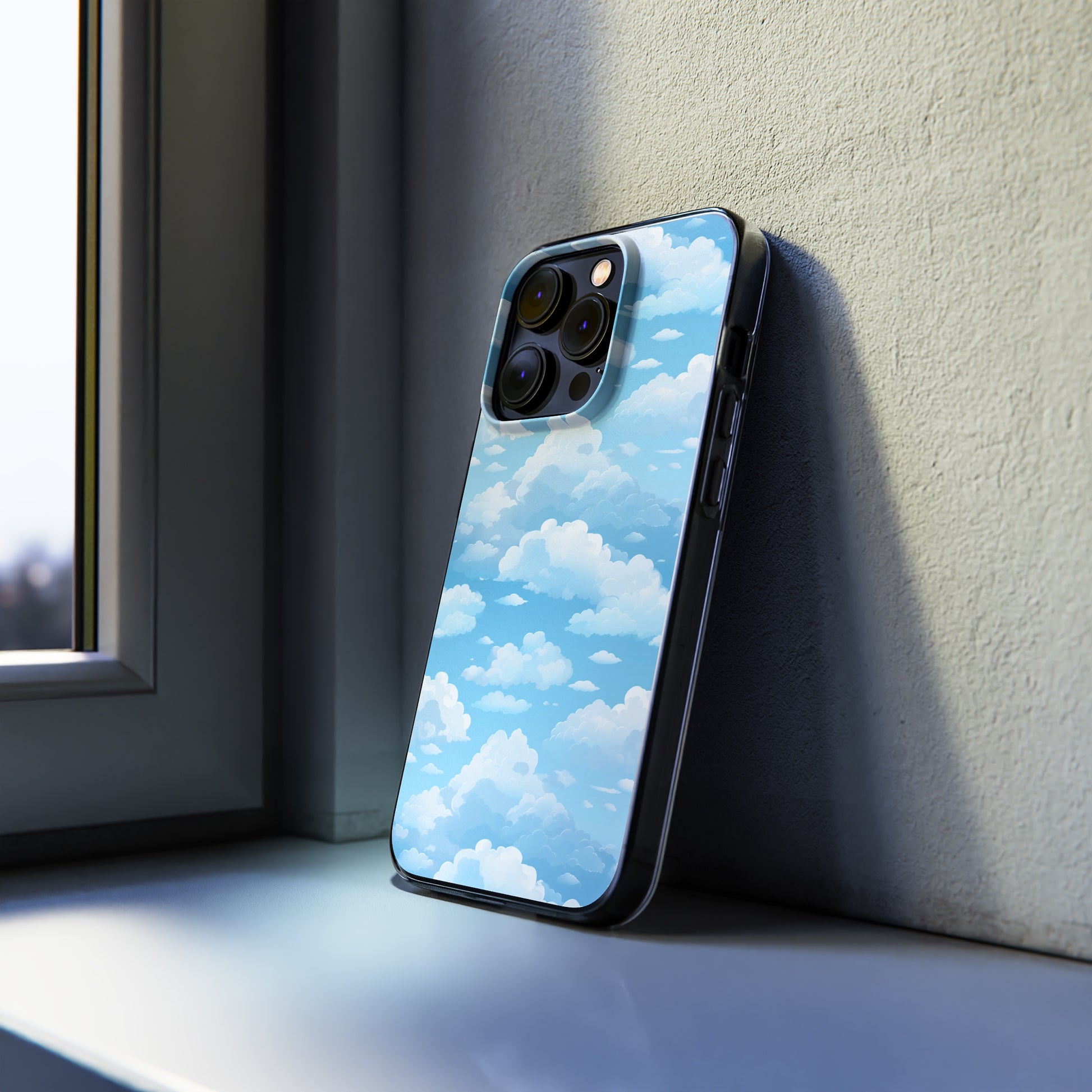 Boundless Azure Horizon - Calm Sky Design Soft Phone Case for IPhone, Samsung, and Google Pixel Phone Case Pattern Symphony   